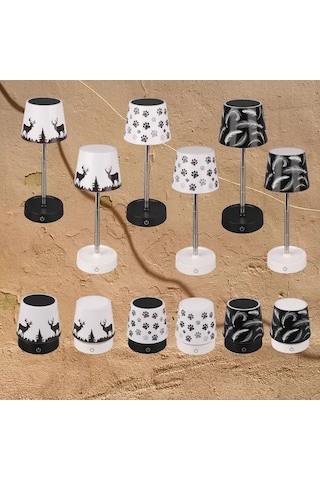 Willowhaven Beyaz Tüy Yaratıcı Masalık Lamba Taşınabilir Ayarlanabilir Usb Şarjlı Dokunmatik Ev Dekorasyonu Füme