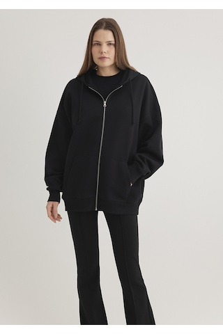 Mavi - Fermuarlı Siyah Sweatshirt 1610221-900