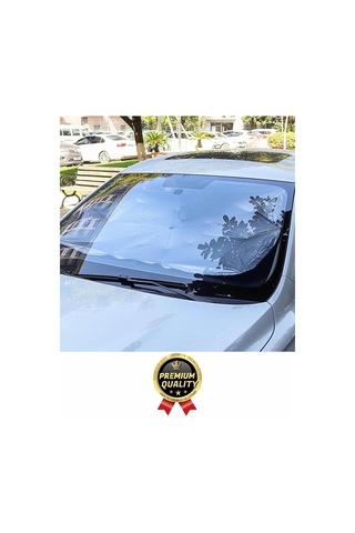 Özel Üretim Dayanıklı Titanyum Gümüş Kaplama Uv Geçirmez Tüm Araçlar Araba Ön Cam Şemsiye Güneşlik