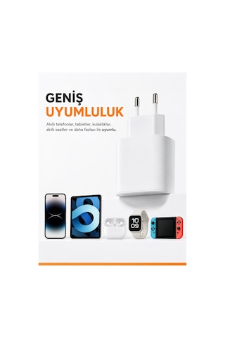 20w Type-c Tüm Cihazlarla Uyumlu Hızlı Şarj Aleti - Adaptör