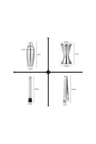 Joyjadehub Ambition Paslanmaz Çelik Mikser Seti, Bar Kokteyl