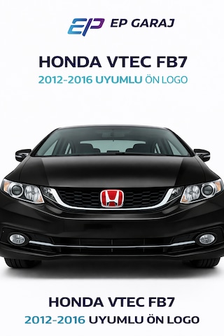 Honda Civic Fb7 2012-2016 Model Uyumlu Ön Panjur Logo