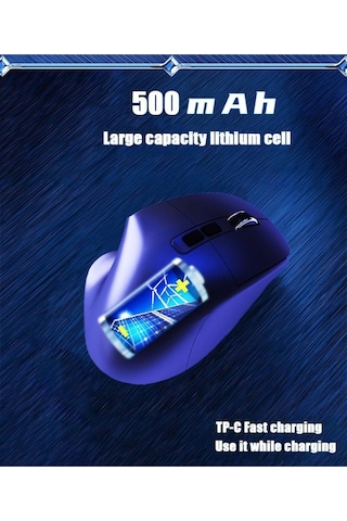 Kablosuz Ergonomik Zarif Tasarım Rgb Dual Moude 2.4ghz+bt5.0 Ofis Ve Gaming Oyuncu Faresi Diğer