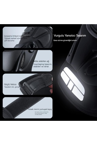 Dinosaurs Motosiklet Için Koruyucu Dizlik - Siyah Yeşil