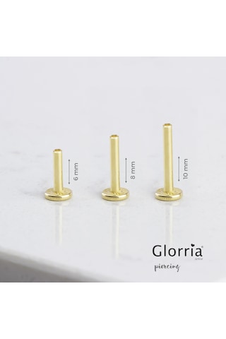 Glorria Altın Q Harfi Tragus Piercing Altın