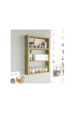 Robinhome Robin Home Marla 3'Lü Duvar Rafı Mutfak Banyo Rafı Keçe Ma1-Ke