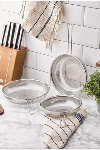 S/s Protools 24cm Saplı Süzgeç Metalik