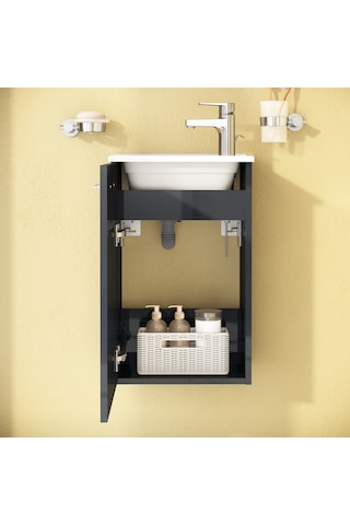 VitrA Mia 69582 Banyo Dolabı Seti Parlak Antrasit 40 CM Antrasit