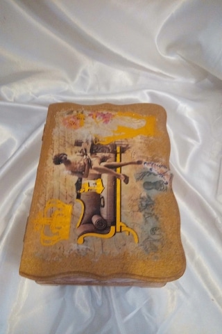 Sevgili Hediye Kutusu Sevgililer Günü Ahşap El İşi Hand Made Mücevher Kutusu Orta Boy