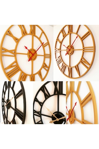 Büyük Duvar Saati Siyah