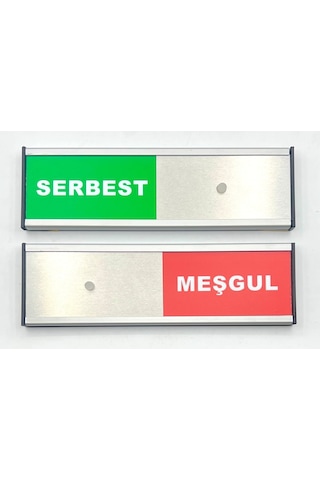 Serbest-Meşgul Tabelası Sürgülü Kapı Yönlendirme Levhası Xl