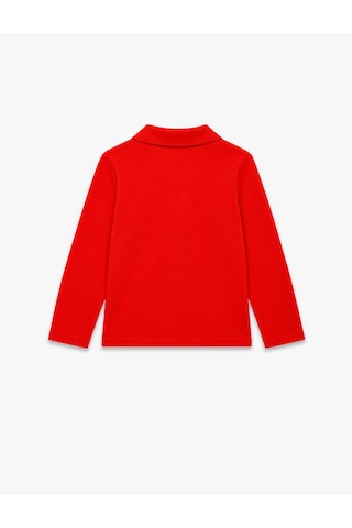 Koton Uzun Kollu Pamuklu Basic Polo Yaka Tişört Kırmızı 7wkg10010ak
