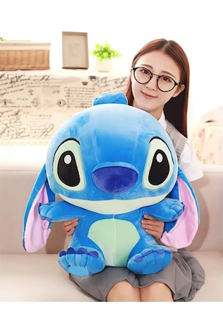 Stitch Peluş Oyuncak 55 Cm Büyük Boy Sevimli Peluş Karakter Mavi