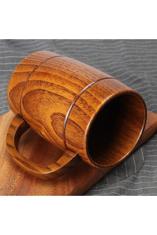 Ahşap Yaratıcı Masif Ahşap Damlama Önleyici Ve Haşlanmaya Karşı Dayanıklı Çin Tarzı Bardak Ahşap Bira Kupası Ahşap Retro Su Bardağı