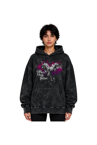 Sevbano Three Days Grace Rock Metal Müzik Grubu Baskılı Unisex Oversize Y Siyah