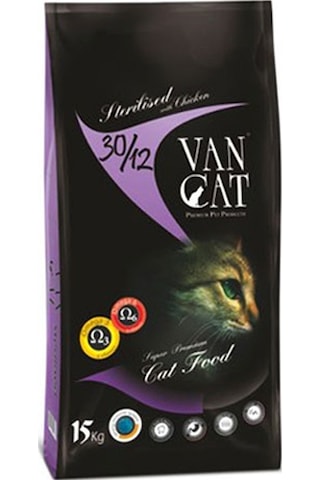 Vancat Tavuklu Kısırlaştırılmış Yetişkin Kedi Maması 15 KG