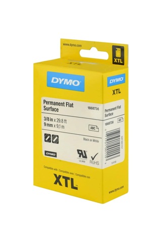 Lexroo Xtl, Sabit Polyester Düz Yüzey 9 Mm X 9,1 Mt , Beyaz/siyah - 1868736