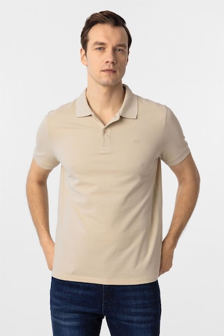 Süvari Bej Slim Fit Düz Polo Yaka Tişört