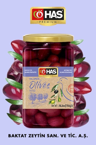 Has Premium Çekirdeksiz Kalamata Zeytin 850 G Has Premium Çekirdeksiz Kalamata Zeytin 850 G