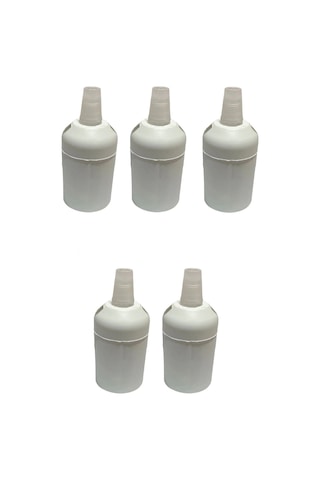 İtalyan Tip E27 Duy Vidasız Geçmeli Düz Bakalit Beyaz 250v-4a 5 Adet