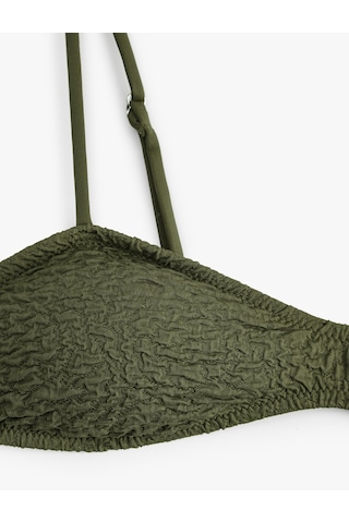 Koton Dokulu Straplez Bikini Üstü Yeşil 6sak10070mm