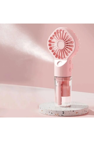 Pink 1 Adet Taşınabilir El Sprey Fan, Su Püskürtme Su Buharlı