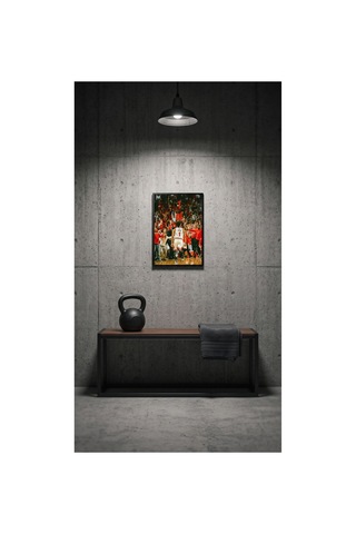 One Of One Siyah Çerçeveli Motivasyon Tasarım Tablo 35x50 Futbol