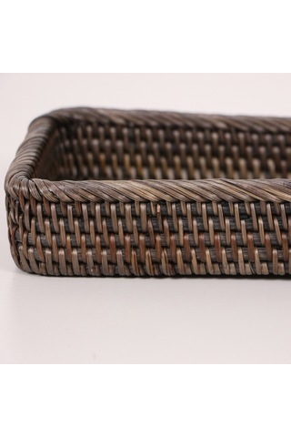 Laura 25x14x5 Cm Ceviz Rengi Rattan Saklama Düzenleme