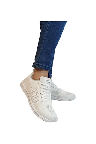 Jump 24937-24938 Beyaz Fuspetli Çok Hafif Rahat Spor Ayakkabı Beyaz