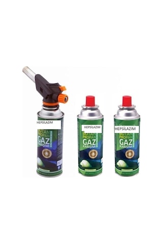 Hepsilazım Pürmüz Pratik Çakmaklı Ayarlı Tüp Hürmüz Set 4 Lü Set 227 Gr 1300 Alev Pratik Mangal Ateş Çakmağı