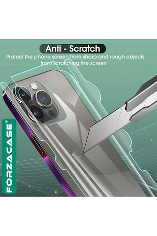 Forzacase Apple Uyumlu iPhone 11 Pro Max İle Hydrogel Esnek Yan Ve Arka Kapak Koruma Filmi - Fc539