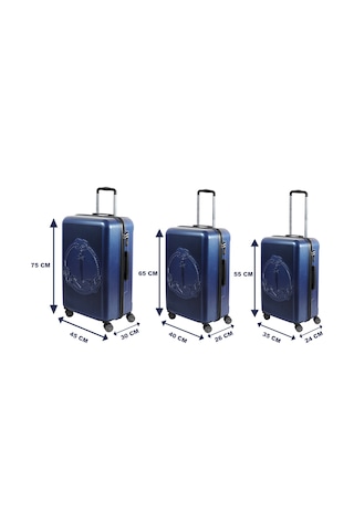 Biggdesign Ocean Lacivert 3'Lü Valiz Seti