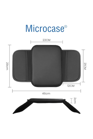 Microcase Araç Merkezi Konsol Kapağı Deri Araç Kol Dayama Yastığı Depolama Cepli - Al4669