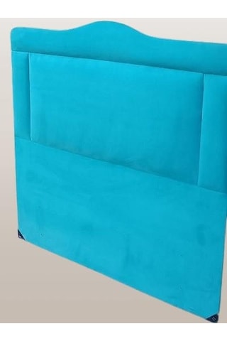 Dk 100'lık Tay Tüyü Kumaş Kabartma Model El Yapımı Tek Kişilik Başlık Turkuaz