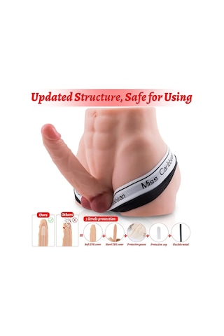 Erotixshop Büyük Boy Girişli 21 CM Penisli Yarım Vücut Realistik Manken 8kg
