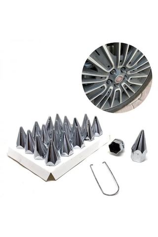 Sivri Mermi Bijon Kapağı Sökme Aparatlı Krom 17 Mm