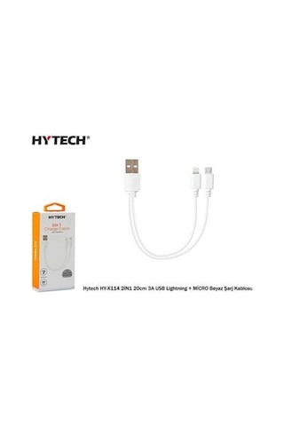 Hytech Hy-x114 2in1 20cm 3a Usb Lightning + Micro Kdo