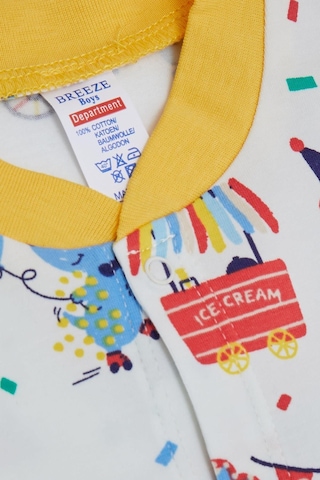 Breeze Erkek Bebek Patikli Tulum Sirk Temalı 0-6 Ay, Beyaz-beyaz Beyaz