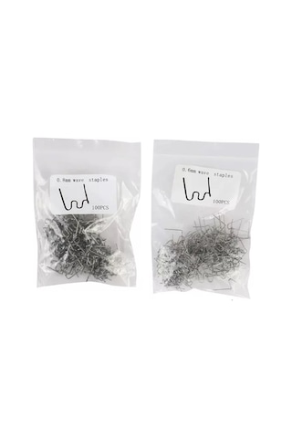 100+100 Adet 0,6mm-0,8mm Dalgalı Tip Plastik Kaynak Zımba Teli