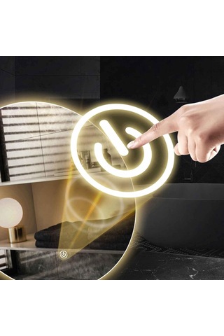 Diyez Ayna Arkası On-off Dimmer Dokunmatik Sensör - Nokta Simgeli