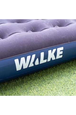 Walke Double Çift Kişilik Şişme Yatak Seti (2 Yastık + Pompa Dahil) 191x137x22 CM - 2200 Lacivert