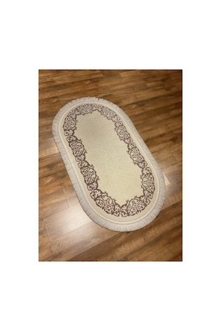 Daphne 11016a Lila-krem Oval Halı Çok Renkli