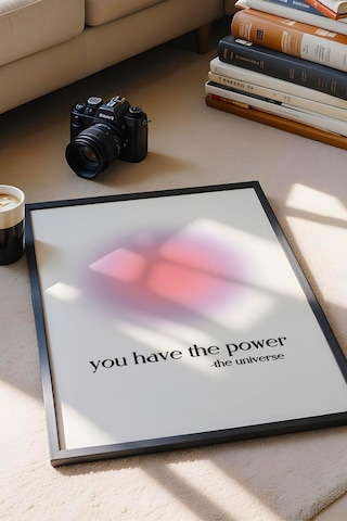 You Have The Power Çerçeveli Tablo Aura Enerji Renkleri - Güç Sende