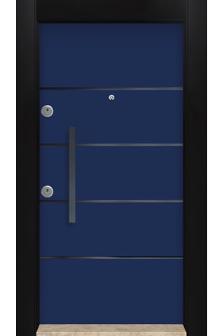 MONO ÇELİK KAPI  MN-6036 SAĞ MAVİ Dış İklim Kapısı