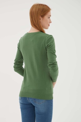 Fashion Friends Kadın U Yaka Kazak 25k0779k1 Yeşil