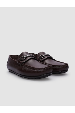 Cabani %100 Hakiki Deri Kahverengi Tokalı Erkek Loafer-kahverengi Kahverengi