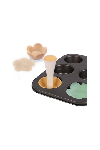 Gatherco Tart Kabuğu Kalıbı Hamur Sıkıştırıcı Mini Tart Sıkıştırıcı Yuvarlak Tartlet/tart Kabuğu Yapıcı Pişirme Aracı