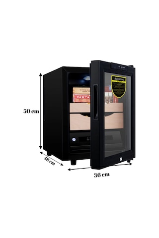 Quantoro Qcc-43 Elektronik Nemlendirme & Soğutmalı Siyah Puro Dolabı - Qtr-006