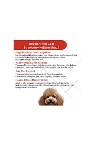 Armor Coat Armor Coat Köpek Bakım Spreyi Çilek Kokulu 75 Ml