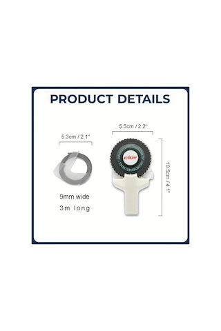 Willowhaven Cıdy C101 Mavi Manuel Etiket Yapıcı 9mm Dymo Şerit Uyumlu 2 Etiket Rulosu Hediye